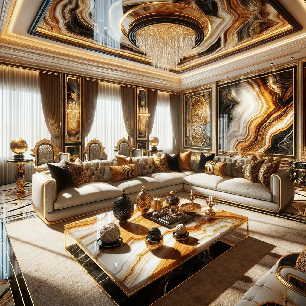 Luxury Mansion Living Room - idea 7
