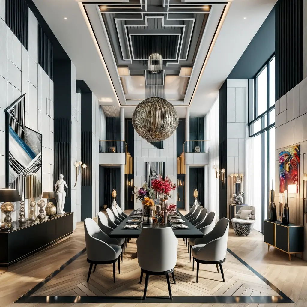 Architectural Drama A Statement Dining Room