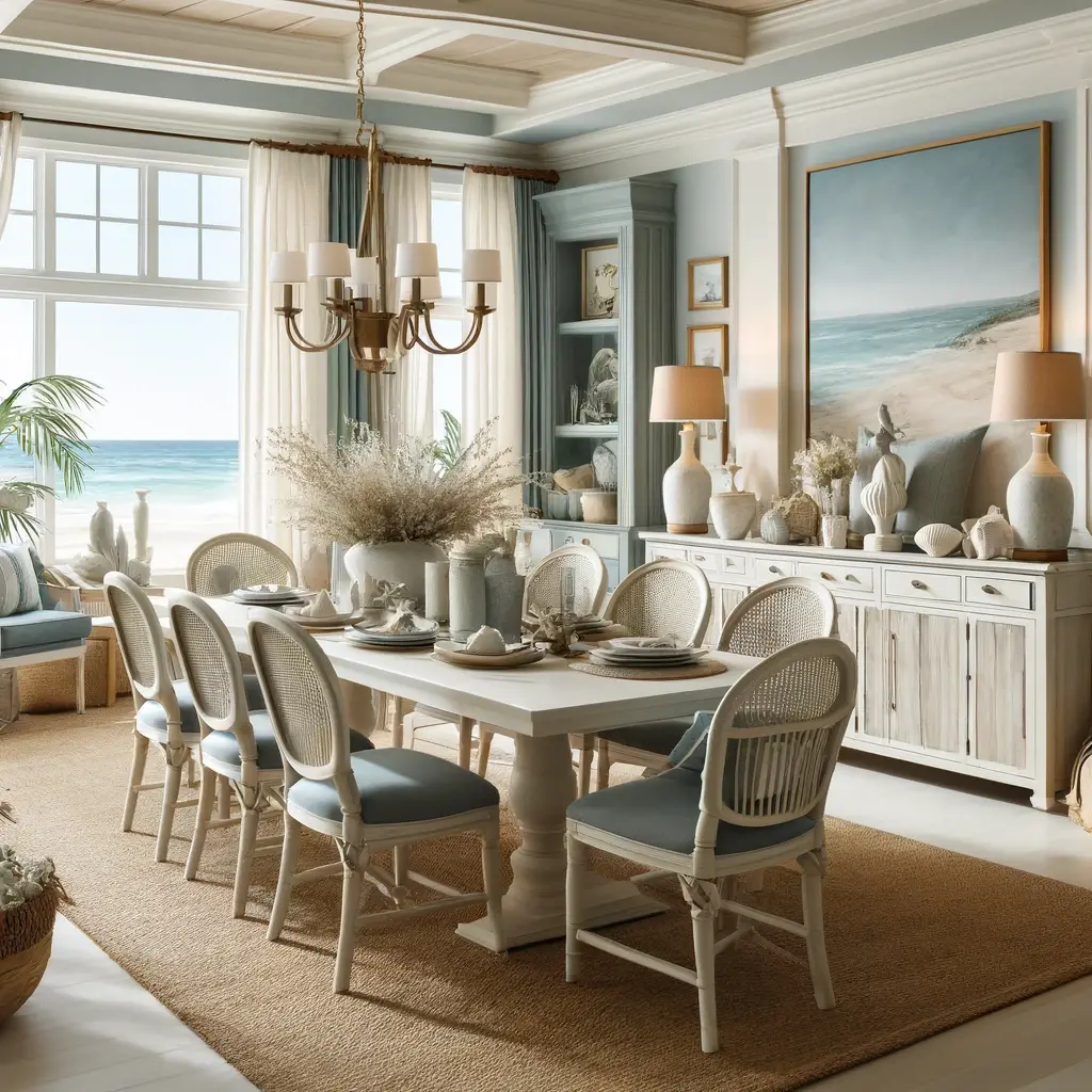 Coastal Chic A Sophisticated Dining Room