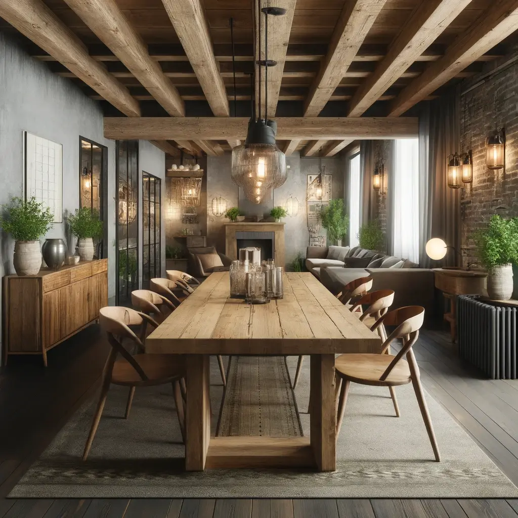Rustic and Modern A Fusion Dining Room