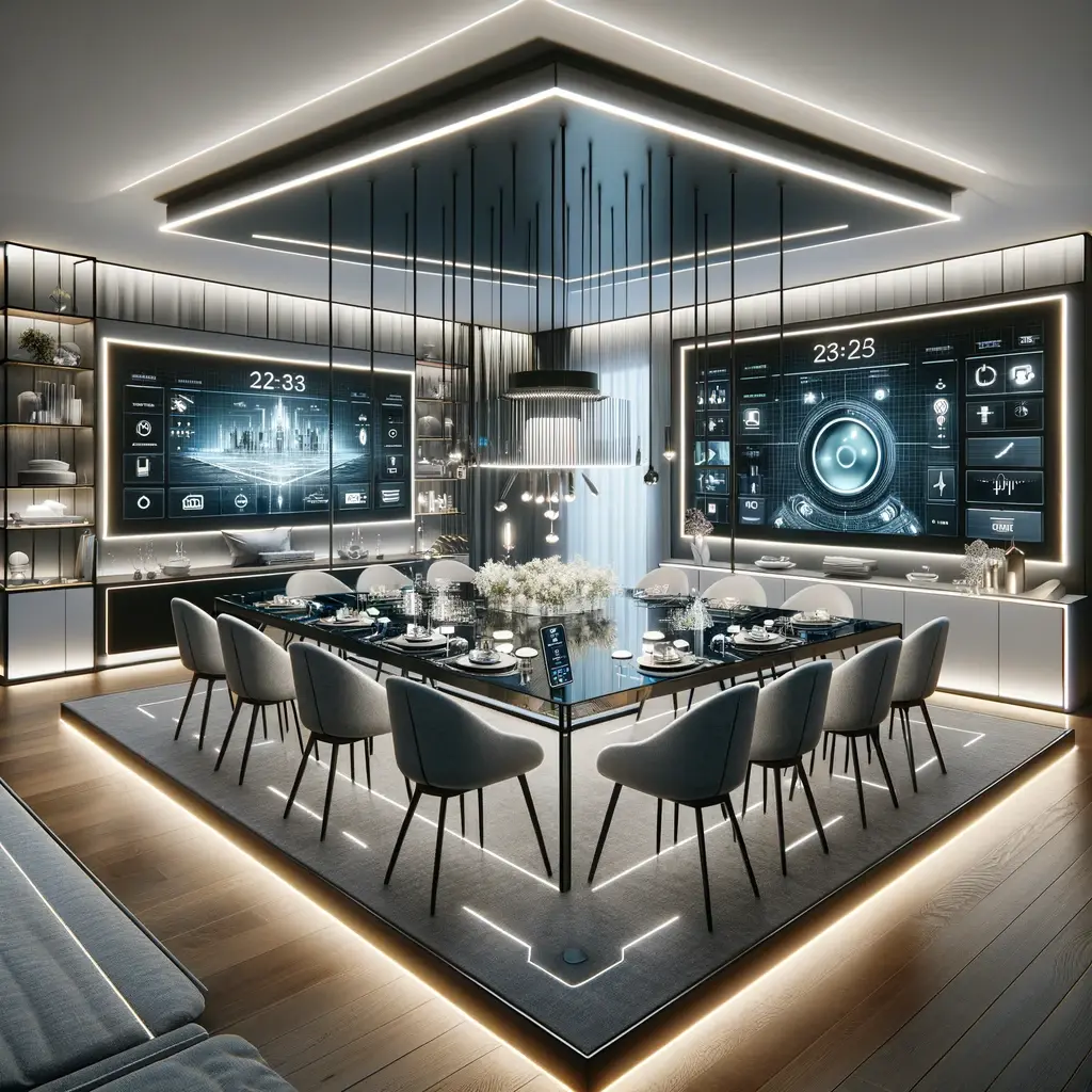 Smart Luxury A High-Tech Dining Room