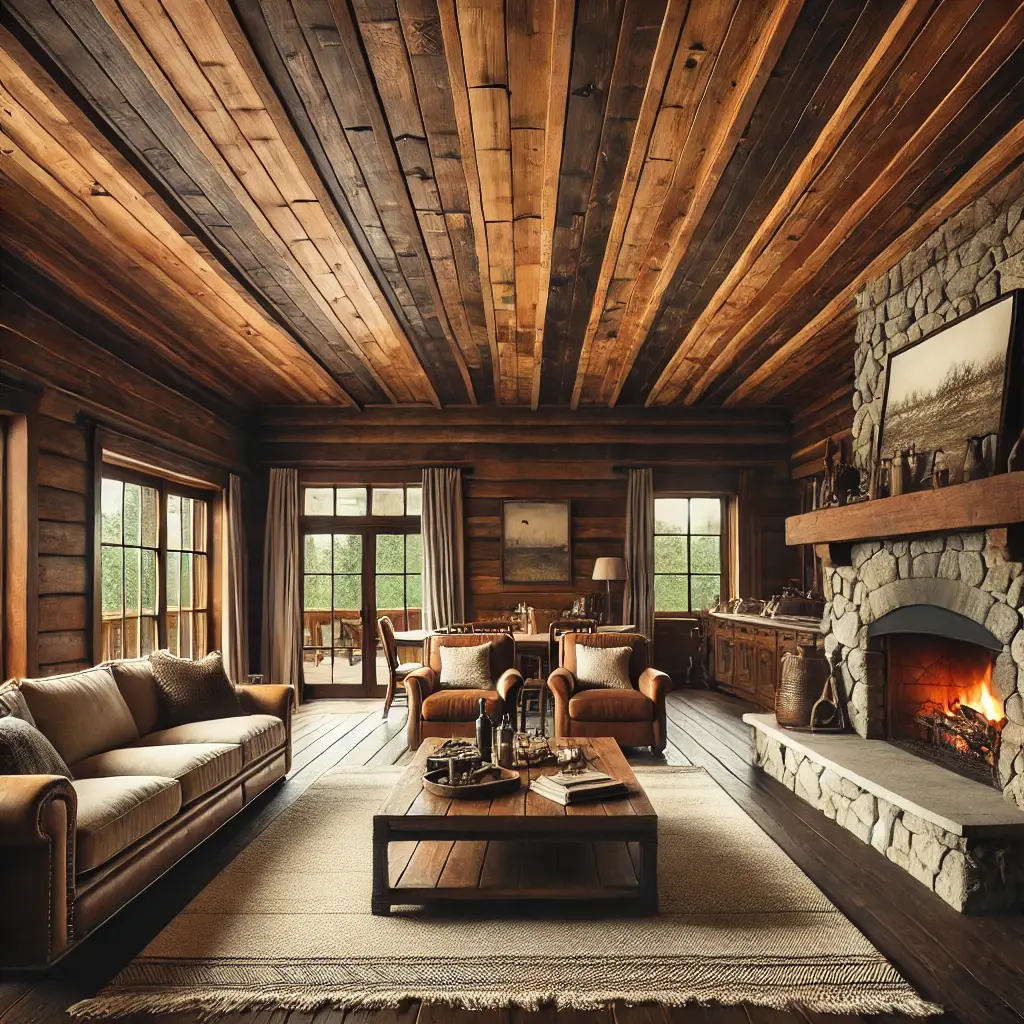 Rustic Wood-Finished Shiplap